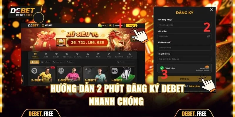 Hướng dẫn 2 phút đăng ký Debet nhanh chóng