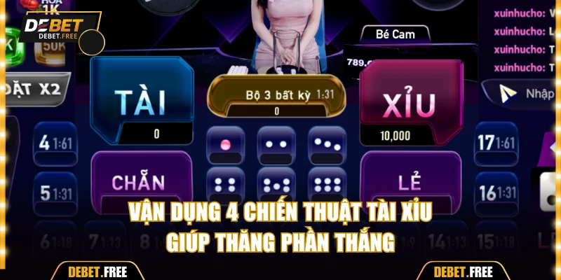 Vận dụng 4 chiến thuật tài xỉu giúp thăng phần thắng